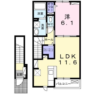 ガーデンハウス　リーベ　Ⅱ 202【管理NO：1-028435202-02020】 ★家具家電は申し込み後に搬入します★ ★2027年01月下旬入居可能★の外観画像