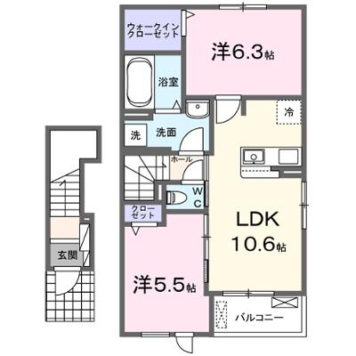 ガーデンハウス　リーベ　Ⅰ 203【管理NO：1-028435201-02030】 ★家具家電は申し込み後に搬入します★ ★2027年01月下旬入居可能★の外観画像