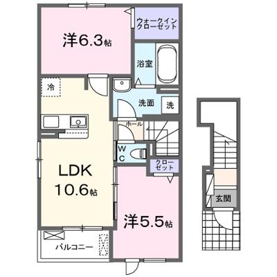 ガーデンハウス　リーベ　Ⅰ 201【管理NO：1-028435201-02010】 ★家具家電は申し込み後に搬入します 2027年01月下旬入居可能の外観画像