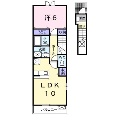ドムス広面 201【管理NO：1-014999601-02010】 ★家具家電は申し込み後に搬入します★ ★2026年09月中旬入居可能★の外観画像