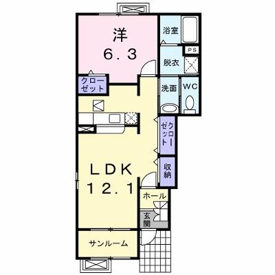 グランデ・フィオーレ　ⅡーＤ 101【管理NO：1-013745304-01010】 ★家具家電は申し込み後に搬入します 2026年10月中旬入居可能の外観画像