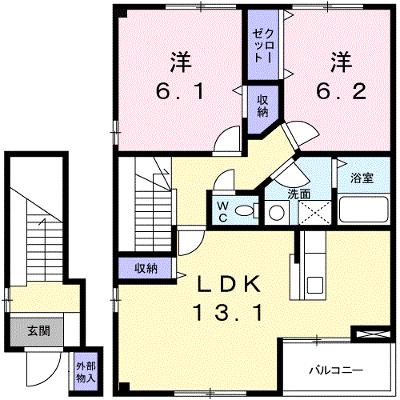 イリーデ上田　Ｂ 201【管理NO：1-011917902-02010】 ★家具家電は申し込み後に搬入します 2026年09月上旬入居可能の外観画像