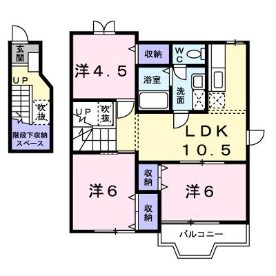 グリシーヌＥＡＳＴ 201【管理NO：1-007376501-02010】 ★家具家電は申し込み後に搬入します★ ★2026年08月下旬入居可能★の外観画像