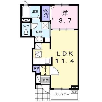 ソレアード　つきみ野 105【管理NO：1-016256201-01050】 ★家具家電は申し込み後に搬入します 2026年09月上旬入居可能の外観画像