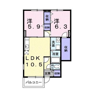 ブランシュ　ネージュＫ　Ａ 101【管理NO：1-010597601-01010】 ★家具家電は申し込み後に搬入します★ ★2026年09月上旬入居可能★の外観画像