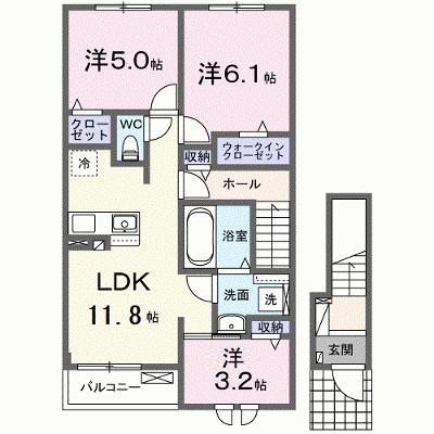 バンブー　ロン 202【管理NO：1-028392401-02020】 ★家具家電は申し込み後に搬入します★ ★2027年01月下旬入居可能★の外観画像