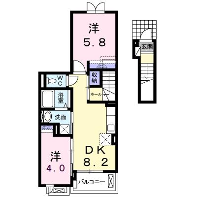シャン・ド・フルールⅢ番館 201【管理NO：1-018507001-02010】 ★家具家電は申し込み後に搬入します★ ★2026年09月中旬入居可能★の外観画像
