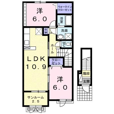 キングビートル 202【管理NO：1-022521401-02020】 ★家具家電は申し込み後に搬入します★ ★2026年09月中旬入居可能★の外観画像