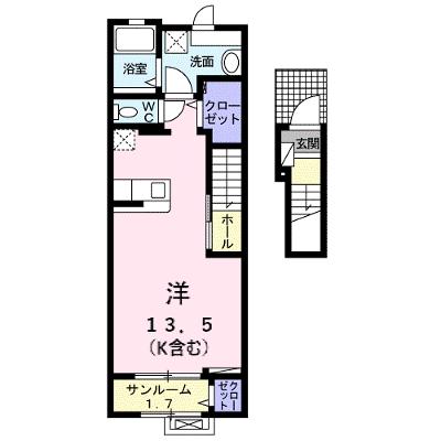 ベル　エテルノ 204【管理NO：1-027319501-02040】 ★家具家電は申し込み後に搬入します★の外観画像