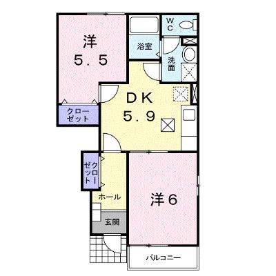 ヴィラ・ヒルズＣ 106【管理NO：1-012498701-01050】 ★家具家電は申し込み後に搬入します★ ★2026年09月中旬入居可能★の外観画像