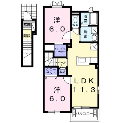 ラヴェール若宮 201【管理NO：1-020702001-02010】 ★家具家電は申し込み後に搬入します 2026年09月中旬入居可能の外観画像