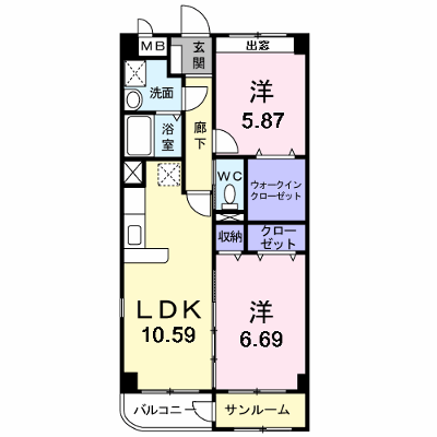 トレフル　Ｄ 106【管理NO：1-014548301-01050】 ★家具家電は申し込み後に搬入します★の外観画像