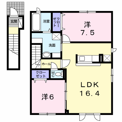 シュエットⅠ 201【管理NO：1-017125101-02010】 ★家具家電は申し込み後に搬入します 2026年09月上旬入居可能の外観画像