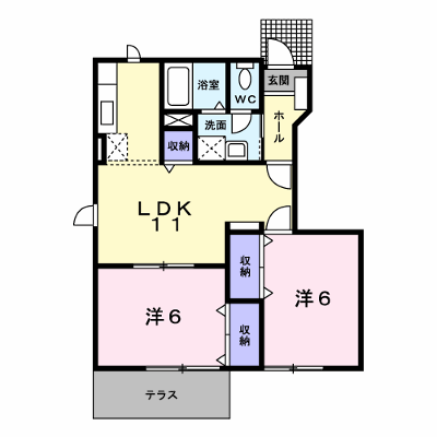レフィナードⅡ 104【管理NO：1-010996502-01040】 ★家具家電は申し込み後に搬入します★ ★2026年09月上旬入居可能★の外観画像