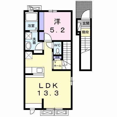 アリエッタ 201【管理NO：1-020810601-02010】 ★家具家電は申し込み後に搬入します★ ★2026年09月中旬入居可能★の外観画像