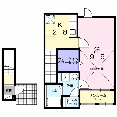 ブレスサイドヒルズＨ 204【管理NO：1-025663701-02040】 ★家具家電は申し込み後に搬入します 2026年09月中旬入居可能の外観画像
