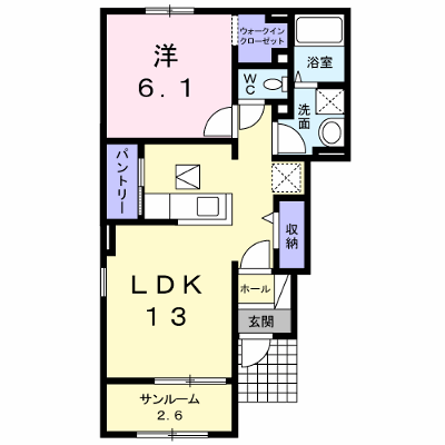 アルカンシエルＢ 101【管理NO：1-018568402-01010】 ★家具家電は申し込み後に搬入します★の外観画像