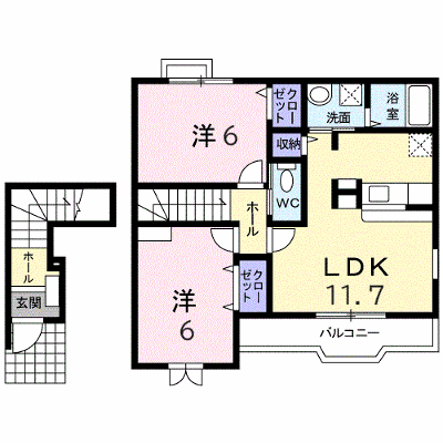 エスポアールｇｋ 202【管理NO：1-012680401-02020】 ★家具家電は申し込み後に搬入します★ ★2026年08月下旬入居可能★の外観画像