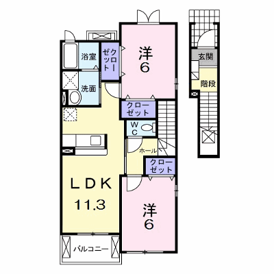 エントピアＣ 201【管理NO：1-015930703-02010】 ★家具家電は申し込み後に搬入します★ ★2026年08月中旬入居可能★の外観画像