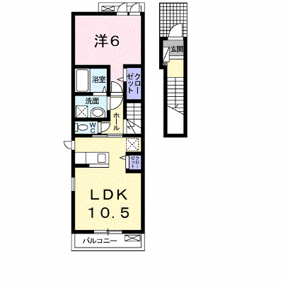 エスペランス　桜 203【管理NO：1-019067501-02030】 ★家具家電は申し込み後に搬入します★ ★2026年08月下旬入居可能★の外観画像