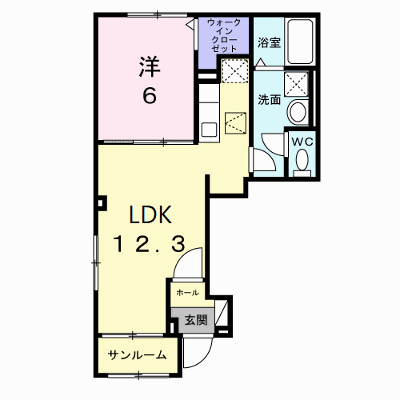 プロムナード・Ｋ 101【管理NO：1-028621401-01010】 ★家具家電は申し込み後に搬入します★の外観画像