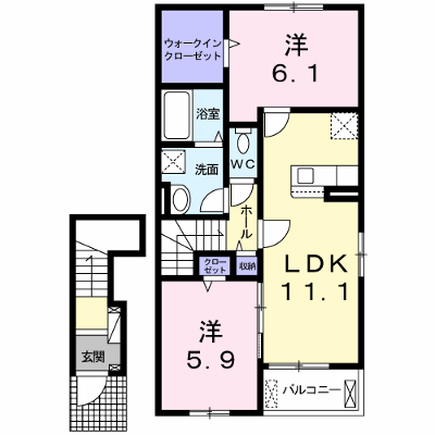 アムール・メゾン 205【管理NO：1-026319001-02050】 ★家具家電は申し込み後に搬入します★ ★2026年09月上旬入居可能★の外観画像