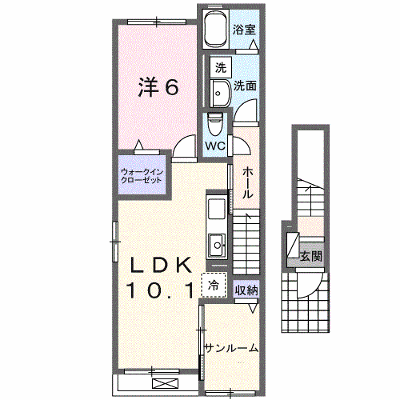 モデルノⅡ 201【管理NO：1-027289802-02010】 ★家具家電は申し込み後に搬入します★ ★2026年08月下旬入居可能★の外観画像