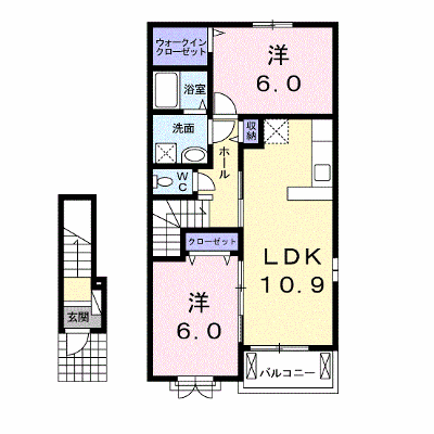 ベルプロムナードⅢ 203【管理NO：1-020853001-02030】 ★家具家電は申し込み後に搬入します★の外観画像