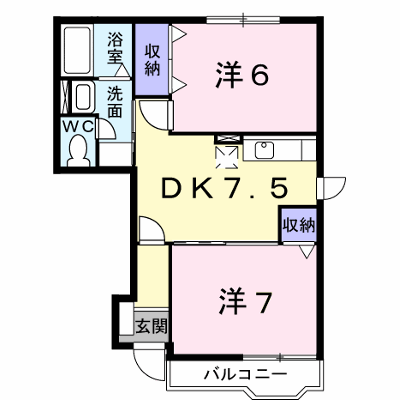 フィオーレⅠ 102【管理NO：1-010464901-01020】 ★家具家電は申し込み後に搬入します★の外観画像