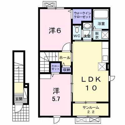 アメジスト　ガーデン 203【管理NO：1-024963801-02030】 ★家具家電は申し込み後に搬入します★の外観画像