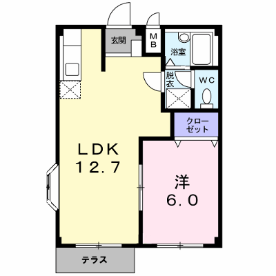 エルディム田巻Ａ 104【管理NO：1-004518401-01040】 ★家具家電は申し込み後に搬入します★ ★2026年09月上旬入居可能★の外観画像