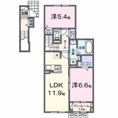ネオ　ドムス　Ⅰ 202【管理NO：1-028475701-02020】 ★家具家電は申し込み後に搬入します★ ★2026年12月上旬入居可能★の外観画像