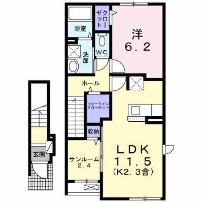 フォンターナ・ロタンテ 203【管理NO：1-027254701-02030】 ★家具家電は申し込み後に搬入します 2026年09月中旬入居可能の外観画像