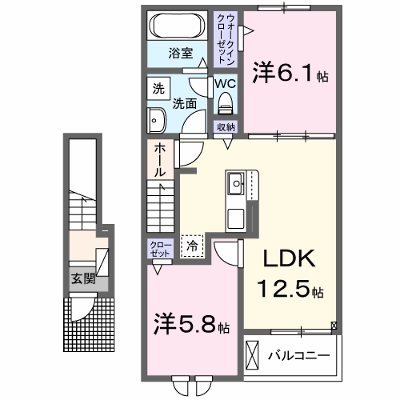 ジョリ・リス 203【管理NO：1-028243001-02030】 ★家具家電は申し込み後に搬入しますの外観画像