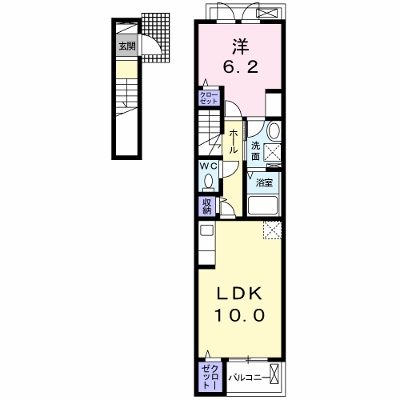 ジュネス厚原　Ｂ 203【管理NO：1-024228302-02030】 ★家具家電は申し込み後に搬入します★ ★2026年10月中旬入居可能★の外観画像