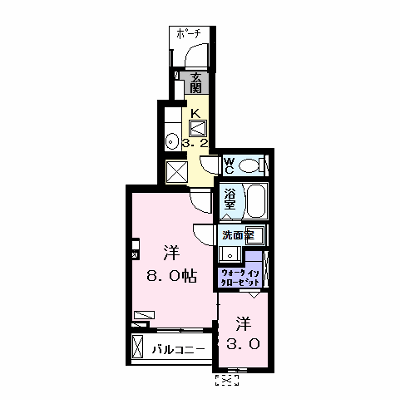 ベルカーサⅢ 102【管理NO：1-024808502-01020】 ★家具家電は申し込み後に搬入します★の外観画像