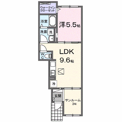 フラワー 103【管理NO：1-028109201-01030】 ★家具家電は申し込み後に搬入します★ ★2026年09月中旬入居可能★の外観画像