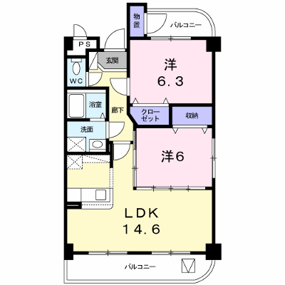 ル・クレール 401【管理NO：1-011386601-04010】 ★家具家電は申し込み後に搬入します 2026年08月中旬入居可能の外観画像
