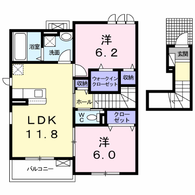 ラインアパート　Ⅱ 203【管理NO：1-024712802-02030】 ★家具家電は申し込み後に搬入します 2026年09月中旬入居可能の外観画像
