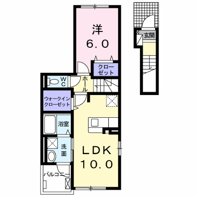 フローラルメゾン松和花壇 201【管理NO：1-024408501-02010】 ★家具家電は申し込み後に搬入します★ ★2026年08月上旬入居可能★の外観画像