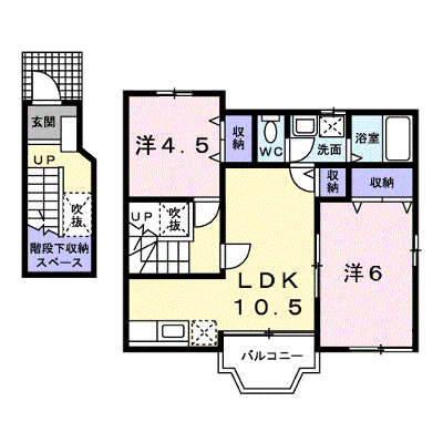 サンコリーヌ　Ｂ 201【管理NO：1-011613001-02010】 ★家具家電は申し込み後に搬入します★ ★2026年09月上旬入居可能★の外観画像