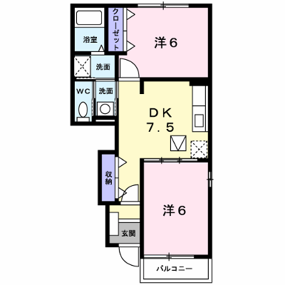 ポート　パシフィック　Ⅱ 103【管理NO：1-013673302-01030】 ★家具家電は申し込み後に搬入します★ ★2026年10月中旬入居可能★の外観画像