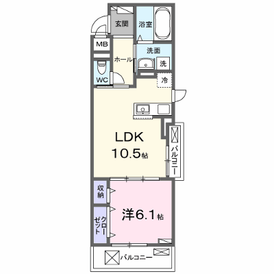 パルク大西 201【管理NO：1-027185101-02010】 ★家具家電は申し込み後に搬入します★ ★2026年09月中旬入居可能★の外観画像