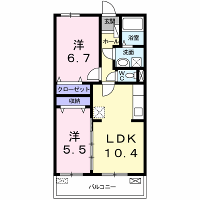 フィオーレＨ＆Ｋ 203【管理NO：1-023186601-02030】 ★家具家電は申し込み後に搬入します★ ★2026年09月上旬入居可能★の外観画像