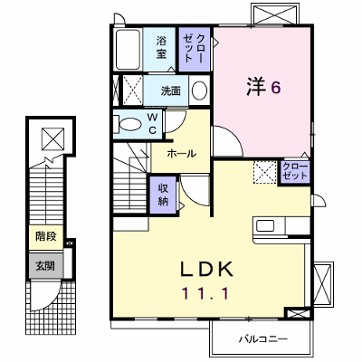 メゾン・フローラ 203【管理NO：1-014875401-02030】 ★家具家電は申し込み後に搬入します★ ★2026年09月中旬入居可能★の外観画像