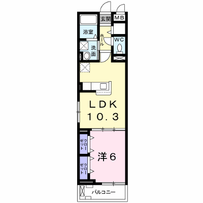 トゥジーテ 203【管理NO：1-026497301-02030】 ★家具家電は申し込み後に搬入します★ ★2026年08月中旬入居可能★の外観画像