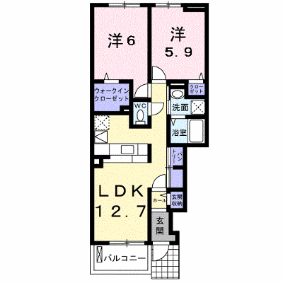 アジュール岩出 105【管理NO：1-022257201-01040】 ★家具家電は申し込み後に搬入します★ ★2026年09月中旬入居可能★の外観画像