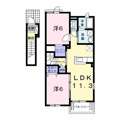 橙Ⅰ棟 201【管理NO：1-018878101-02010】 ★家具家電は申し込み後に搬入します★ ★2026年09月中旬入居可能★の外観画像