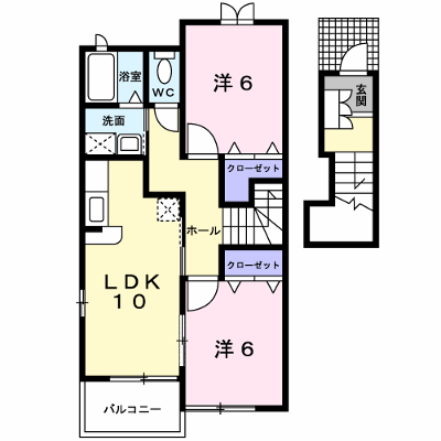 イーストカーサＢ 203【管理NO：1-014891102-02030】 ★家具家電は申し込み後に搬入します★ ★2026年09月中旬入居可能★の外観画像