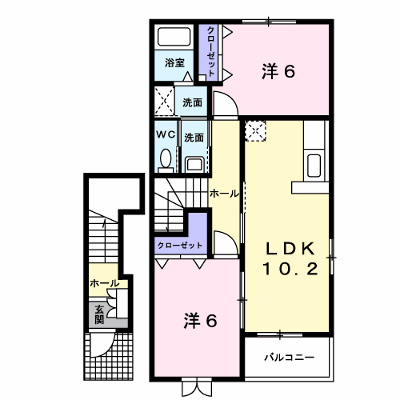 フレッチェＣ 205【管理NO：1-014871303-02040】 ★家具家電は申し込み後に搬入します★ ★2026年09月上旬入居可能★の外観画像